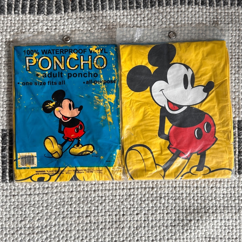 Vintage Mickey Mouse Poncho Disney